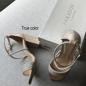 NIB Paradox London Mackenzie Heels in Rose Shimmer, Size 6.5, REDUCED!
